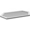 Ekena Millwork Half Round Surface Mount PVC Gable Vent w/ 2"W x 1-1/2"P Brickmould Frame, 42"W x 21"H GVPHR42X2102SN - alternate 2